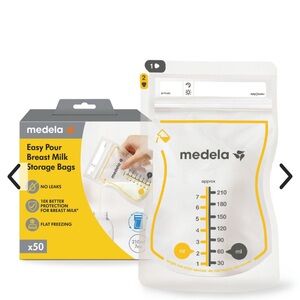 Medela Breast Milk Storage Pouch Bags 50 Bags 7oz /210 ml